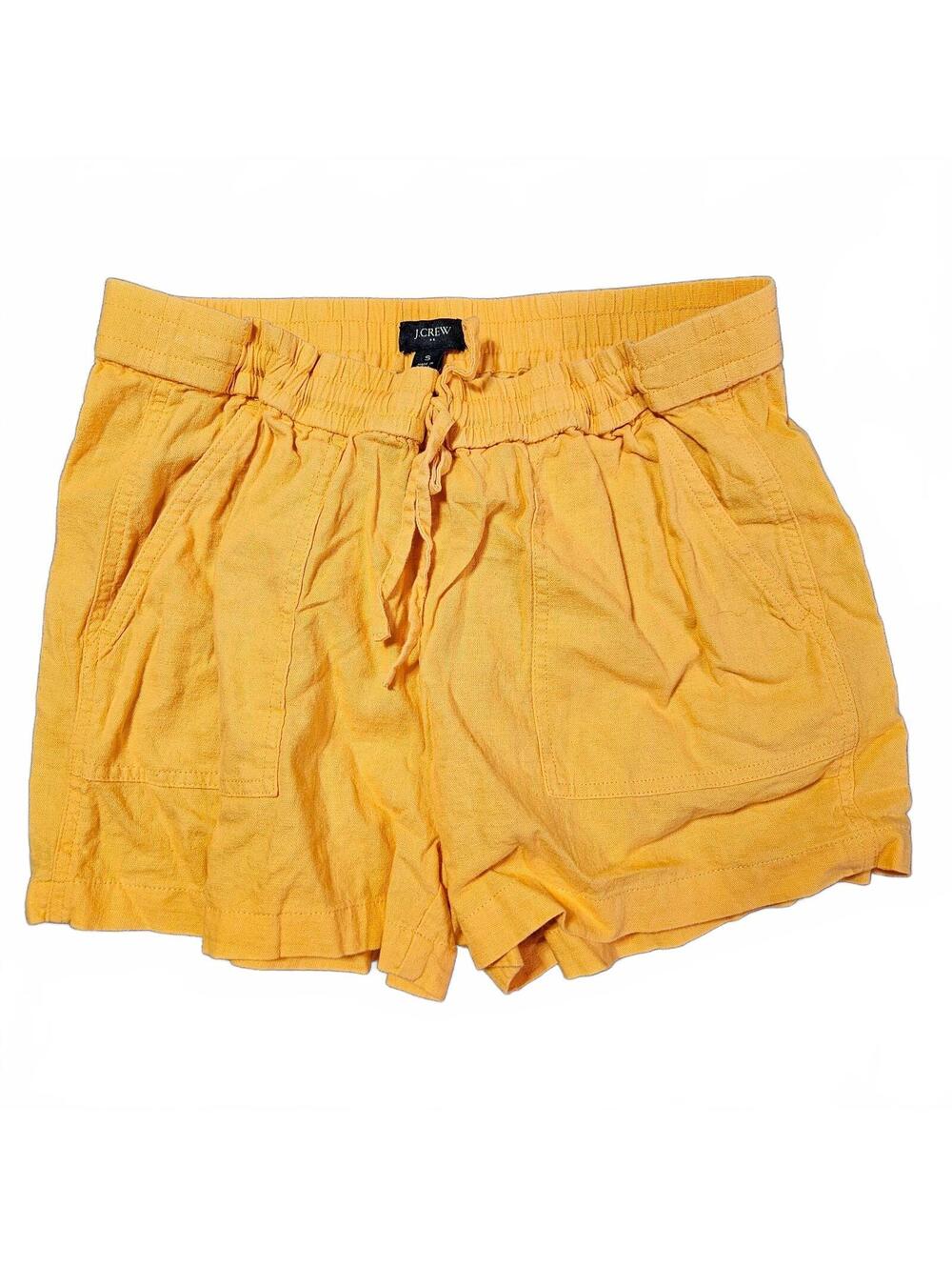 J.Crew Women's Linen Shorts Size S Orange Viscose Lightweight Beachy Shorts